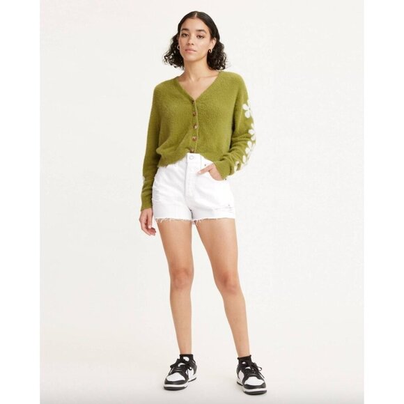 Levi’s Strauss 501 Original Fit High Rise The Clean Finish-White Size 29 - Picture 1 of 8